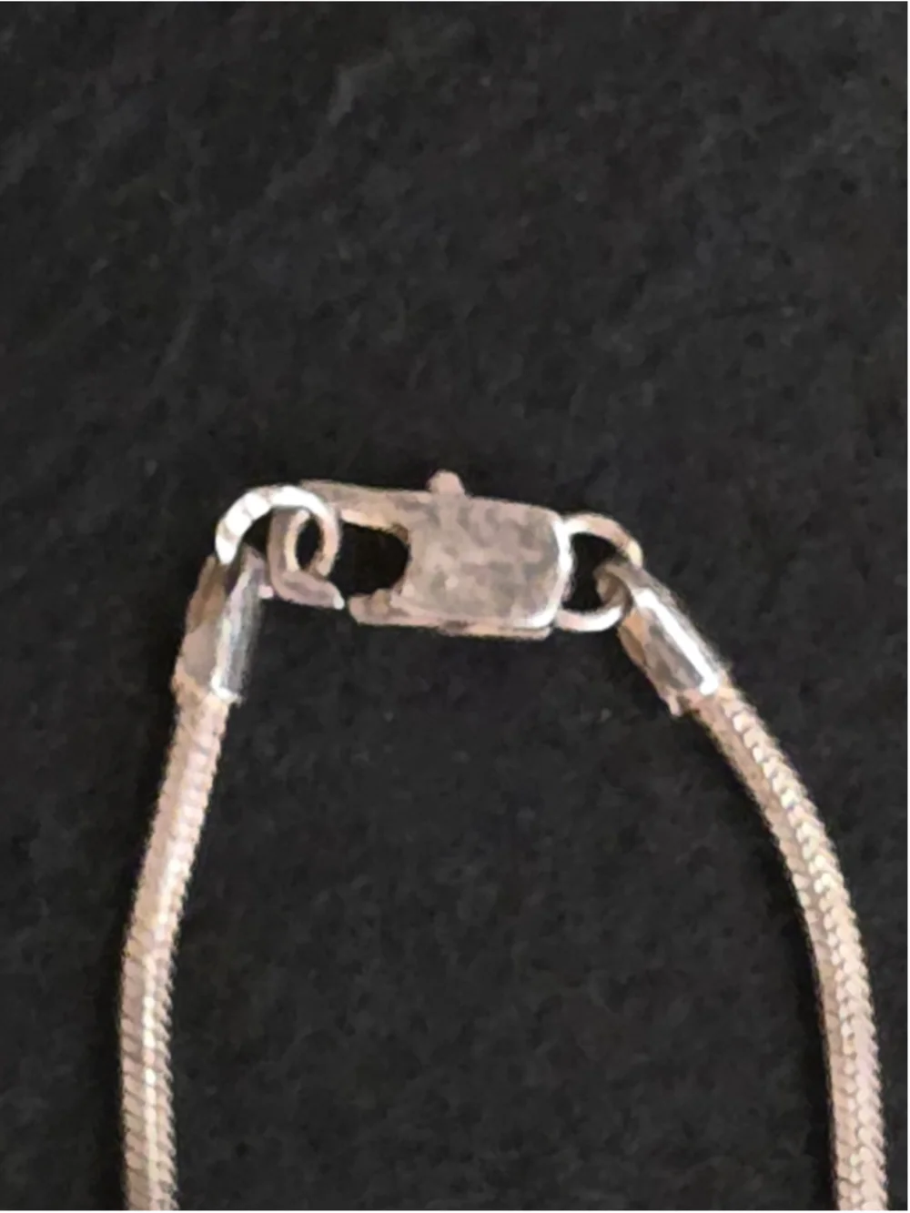 RARE 1990s Chanel 925 Sterling Silver Cube Charm Necklace - Picture 4 of 8
